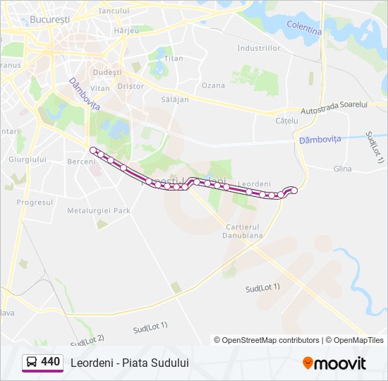 440 bus Line Map