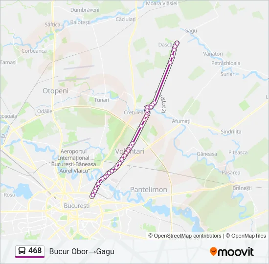 468 Bus Line Map