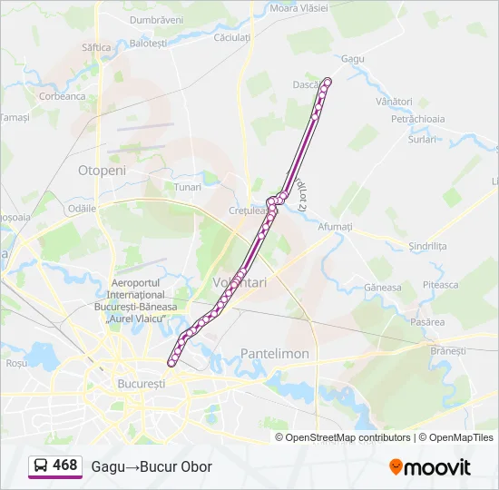 468 Bus Line Map