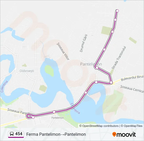 454 Bus Line Map