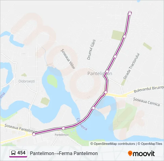 454 Bus Line Map