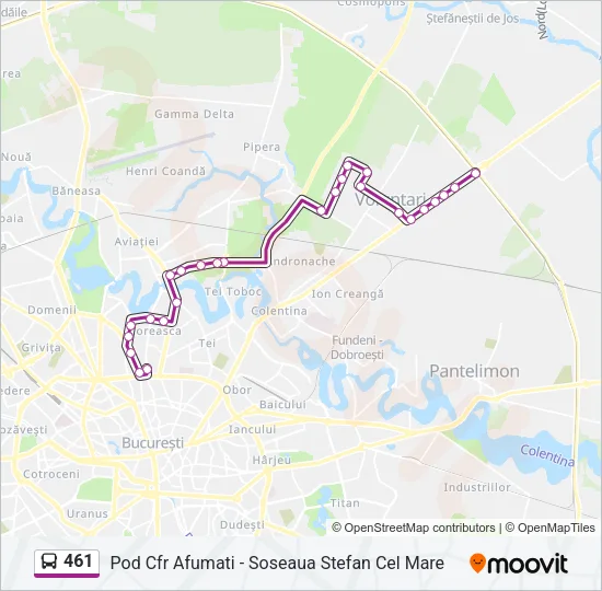 461 Bus Line Map