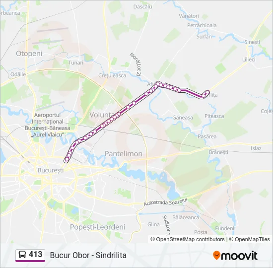 413 Bus Line Map