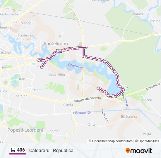 406 bus Line Map