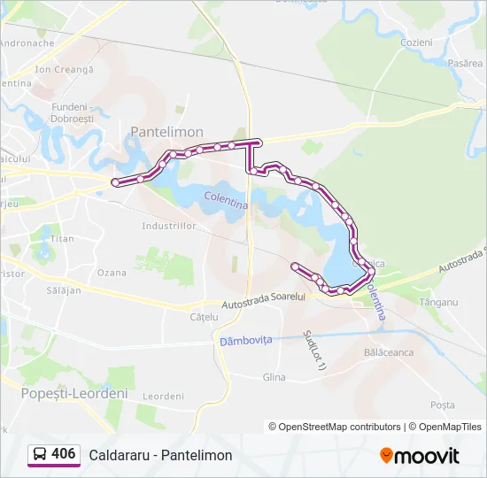 406 Bus Line Map