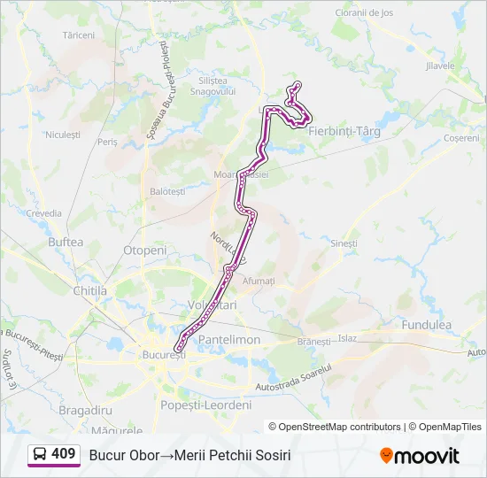 409 Bus Line Map