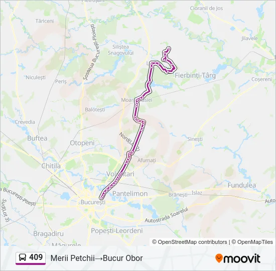 409 Bus Line Map