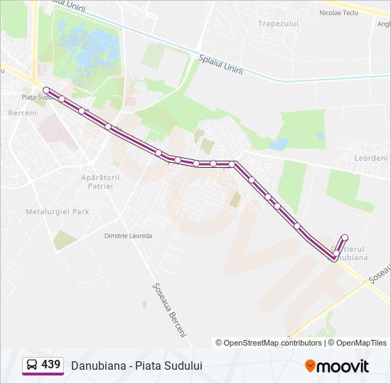 439 bus Line Map