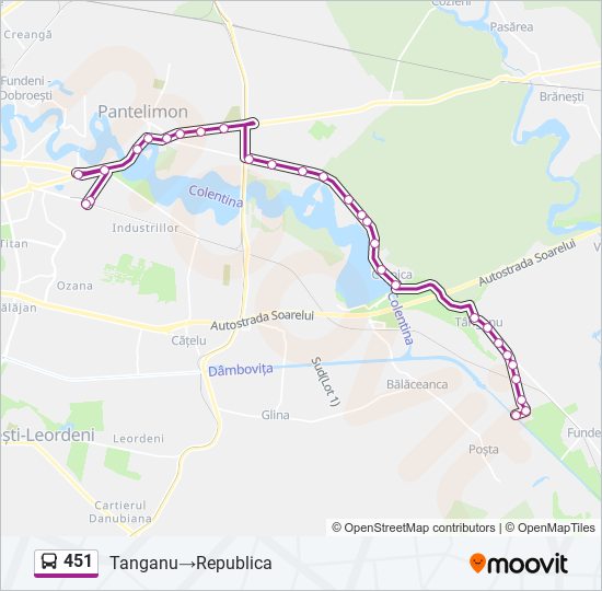 451 bus Line Map