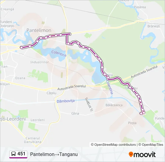451 Bus Line Map