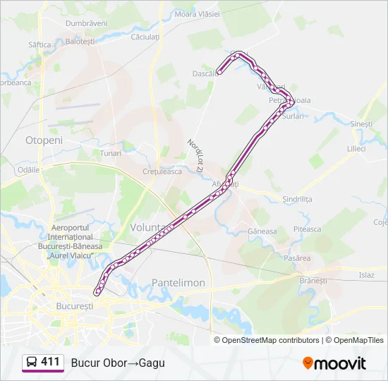 411 Bus Line Map