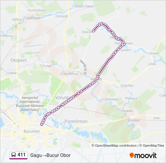 411 Bus Line Map