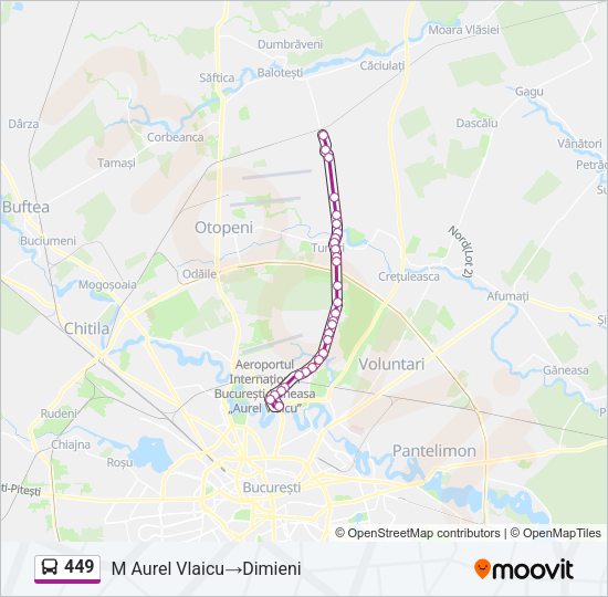 449 Bus Line Map