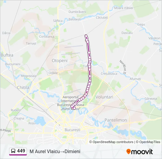 449 Bus Line Map