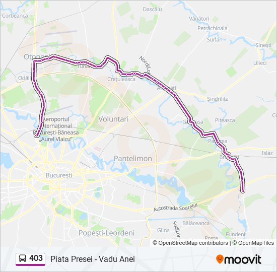 403 bus Line Map