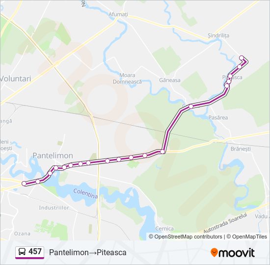 457 bus Line Map