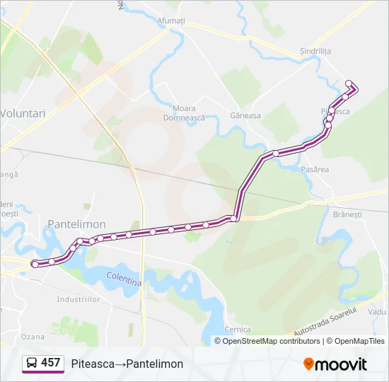 457 Bus Line Map