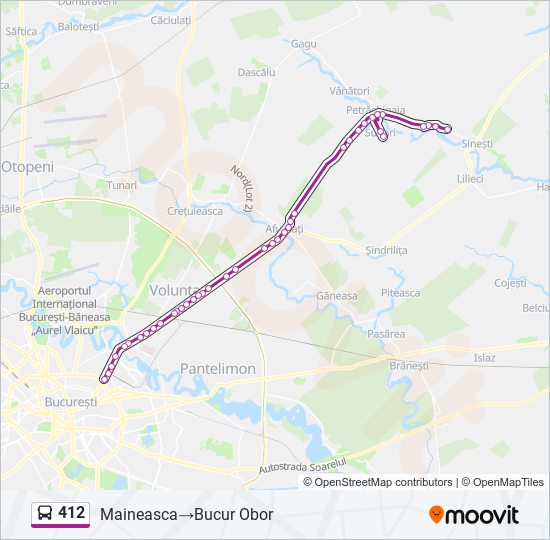 412 bus Line Map