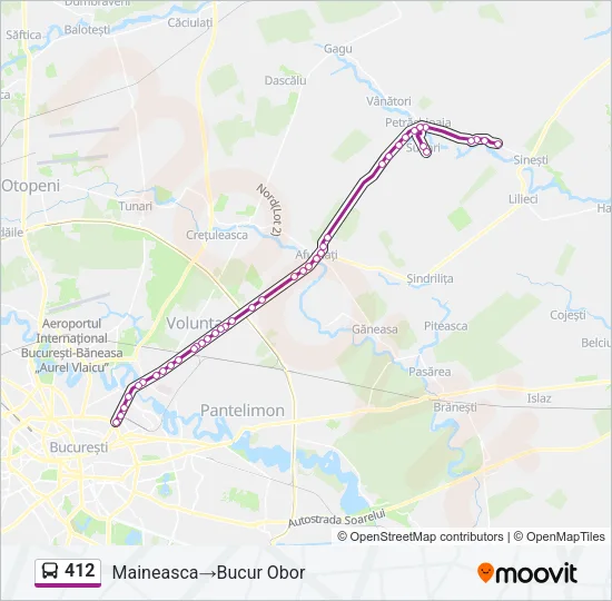 412 Bus Line Map