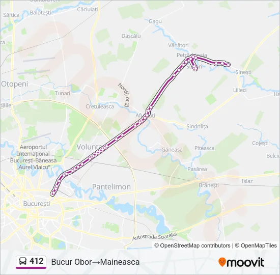 412 Bus Line Map