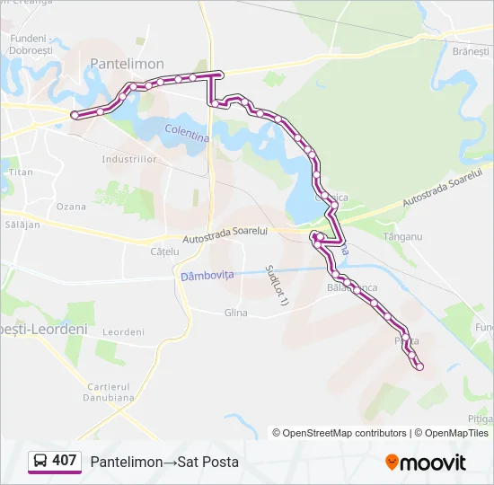 407 Bus Line Map