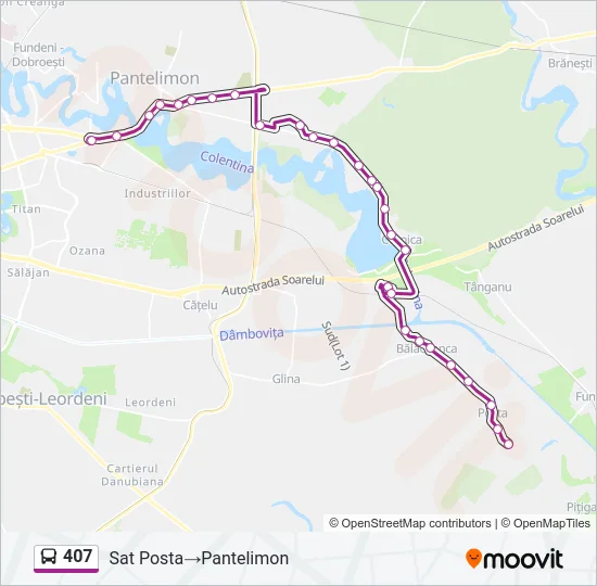 407 Bus Line Map