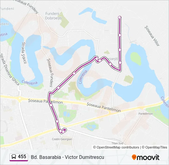 455 Bus Line Map