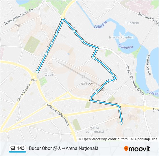 Bx11 Bus Route Map 143 Route: Schedules, Stops & Maps - Bucur Obor Ⓜ①‎→Arena Națională  (Updated)