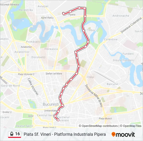 16 Tram Line Map