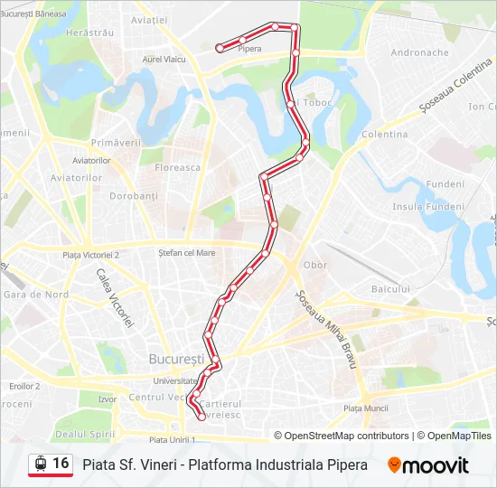 16 Tram Line Map