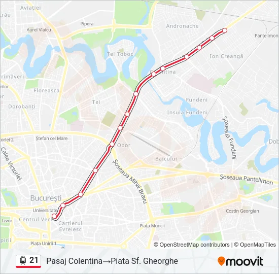 21 Tram Line Map