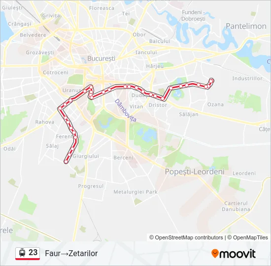 23 Tram Line Map