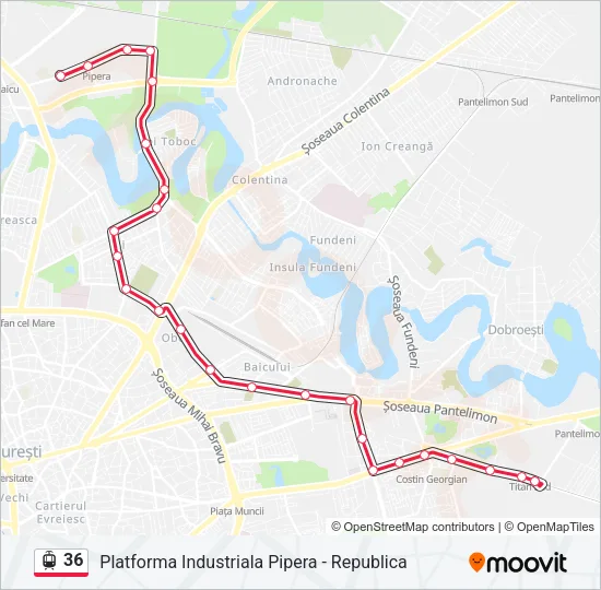 36 Tram Line Map