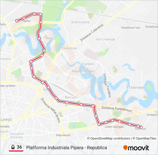 36 Tram Line Map