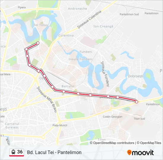 36 Tram Line Map