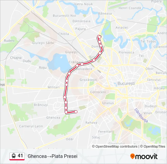 41 Tram Line Map