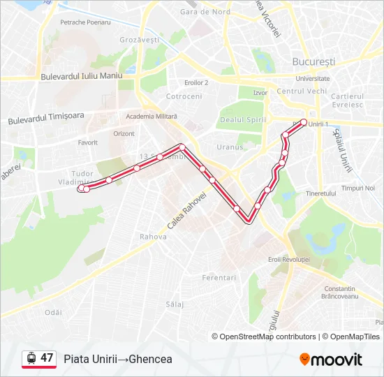 47 Tram Line Map