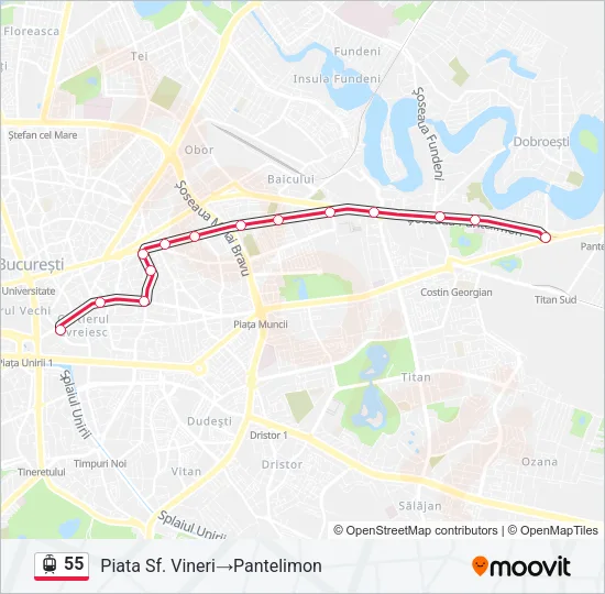 55 Tram Line Map