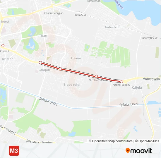 M3 Metro Line Map