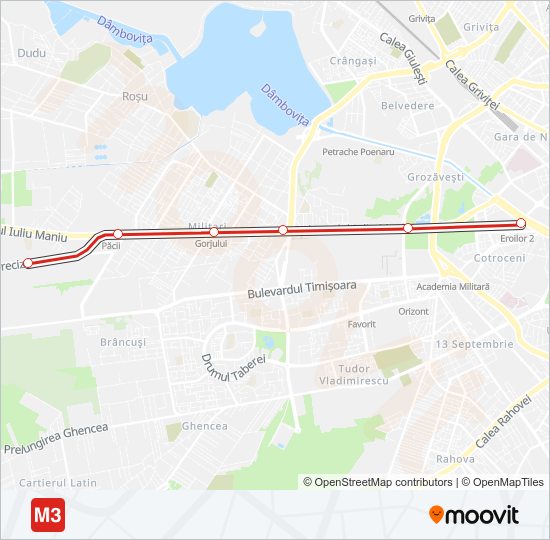 M3 metro Line Map