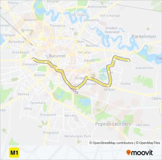 M1 Metro Line Map