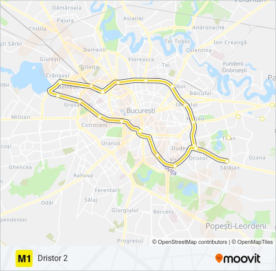 Hartă linie metrou M1