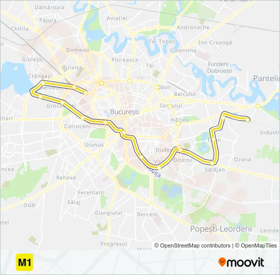 M1 Metro Line Map
