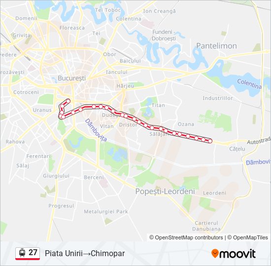 27 tram Line Map