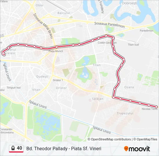 40 Tram Line Map