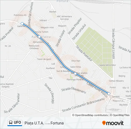 UFO Bus Line Map