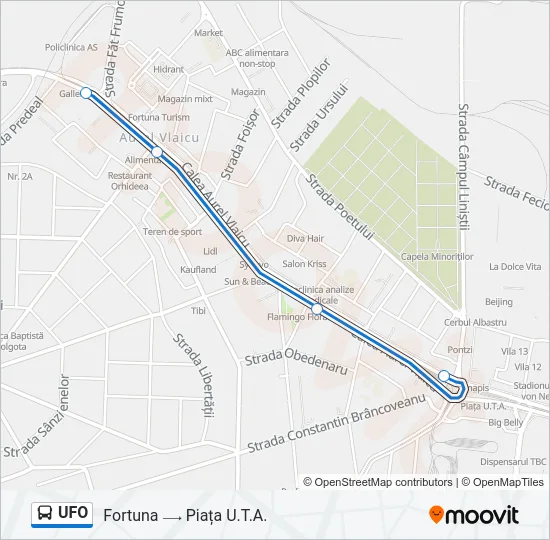 UFO Bus Line Map