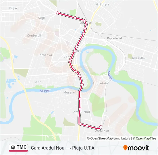TMC Light Rail Line Map