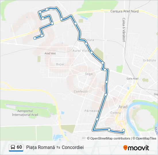 60 Bus Line Map