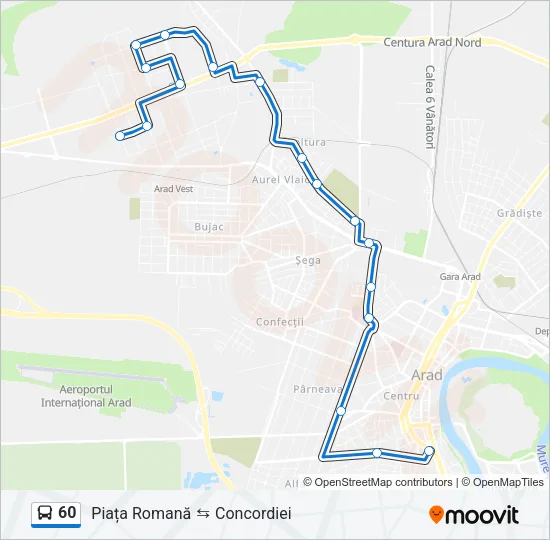 60 Bus Line Map